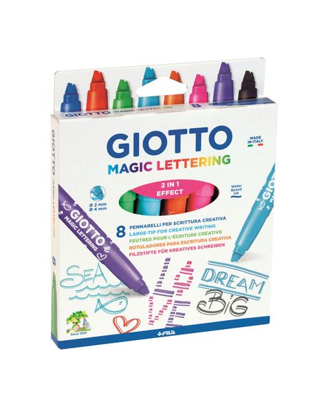 Giotto Magic Lettering Markers 8 pcs