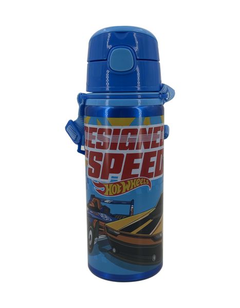 Hot Wheels Aluminium Canteen with Strap 600ml