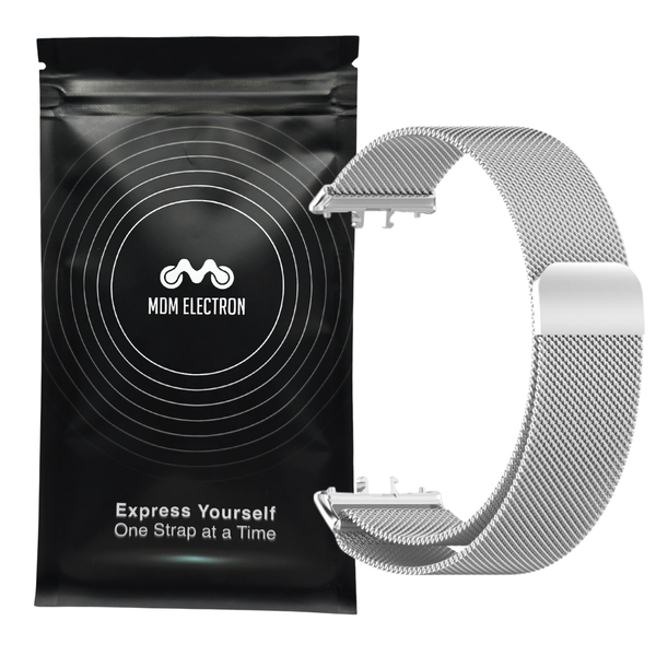 Milanese Strap Compatible With Samsung Galaxy Fit 3-Silver