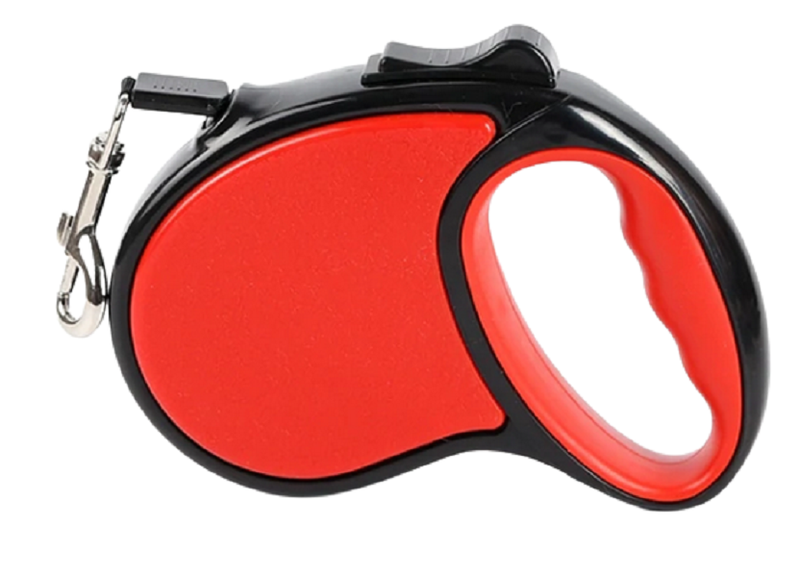 Retractable Dog Leash, 3m Cord, Red