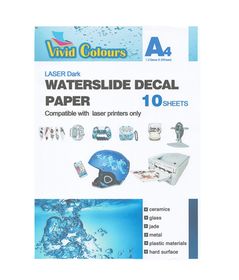 Printable Waterslide White Decal Paper A4 ( 10 Sheets )-Laser Printer ...