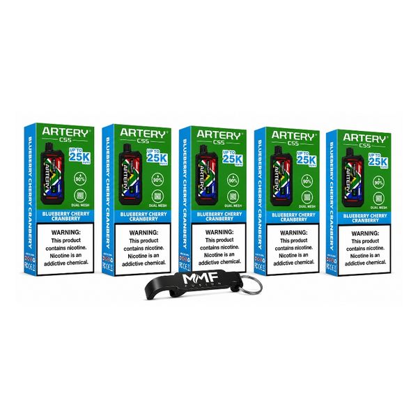 Artery MMF Edition 25000 Puffs Dispo - Blueberry Cherry Cran (Pack of 5)