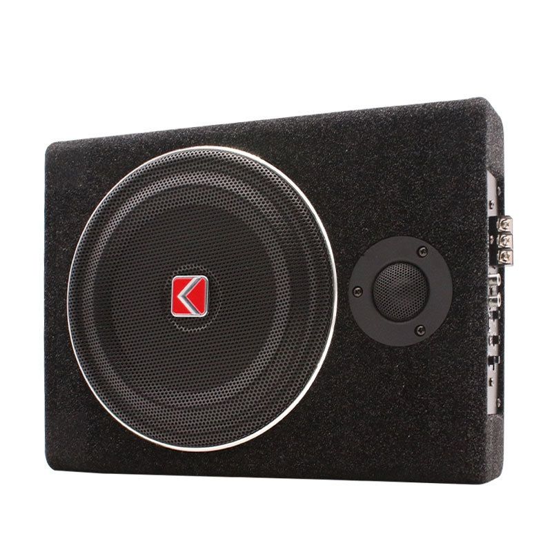 8" 600W Slim Car Subwoofer 12V Under-Seat Bass Amplifier