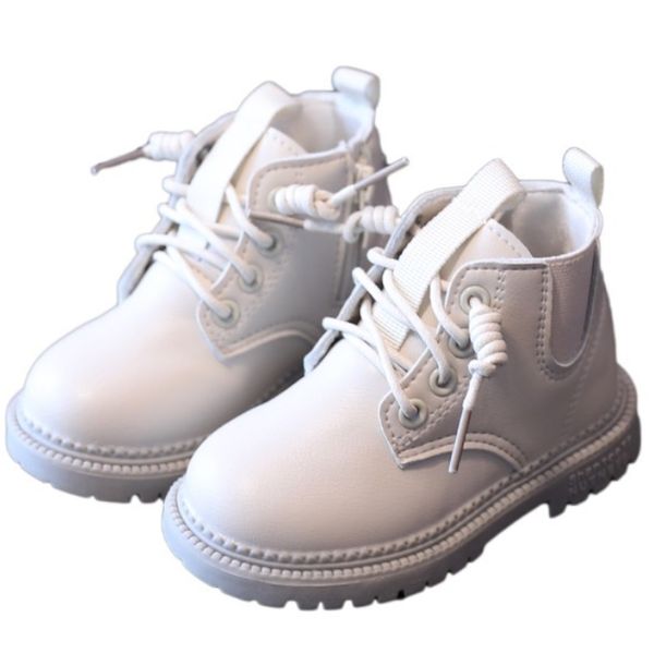 Olive Tree-Kids Soft Sole Non-Slip Elastic Zipper Lace Fastened Boots