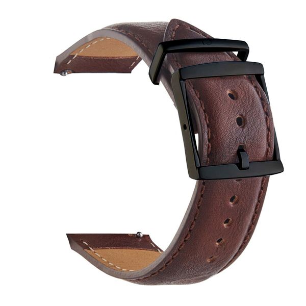 22mm Quick-Release Italian Leather Strap Compatible with Garmin Watch
