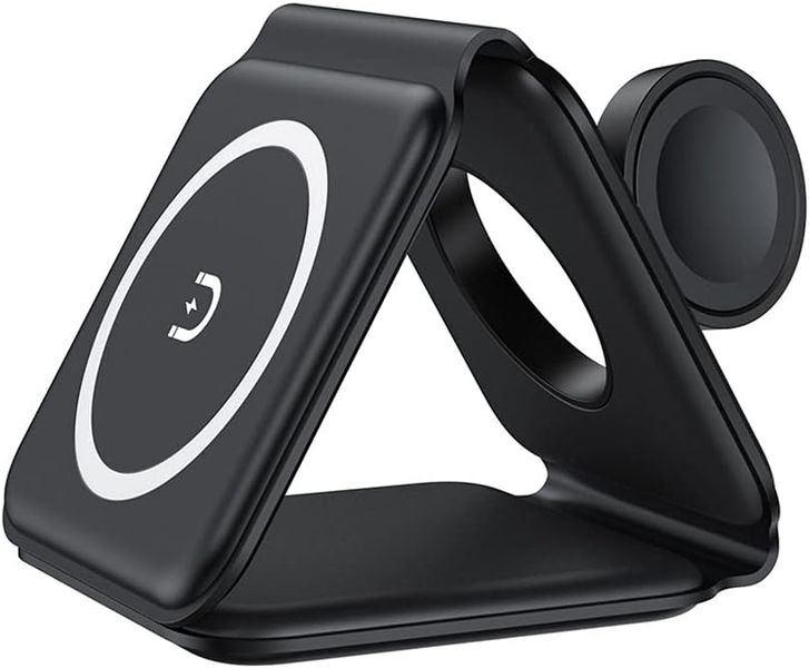 Wireless Charger, Magnetic Foldable 3 in 1 Mag-Safe Charger