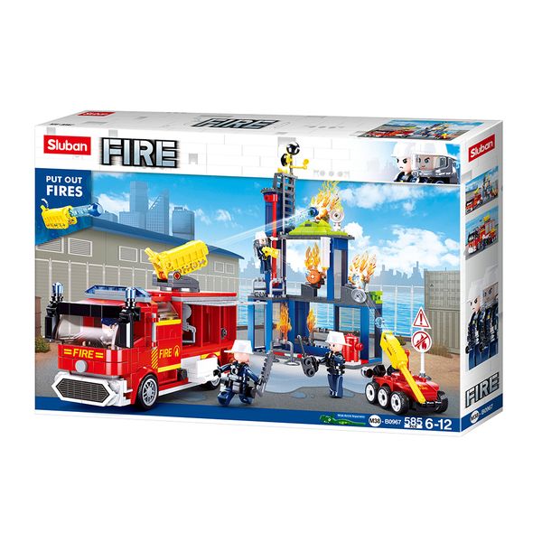 Sluban Building Set: Fire Fighting Training Center - 585 Pieces