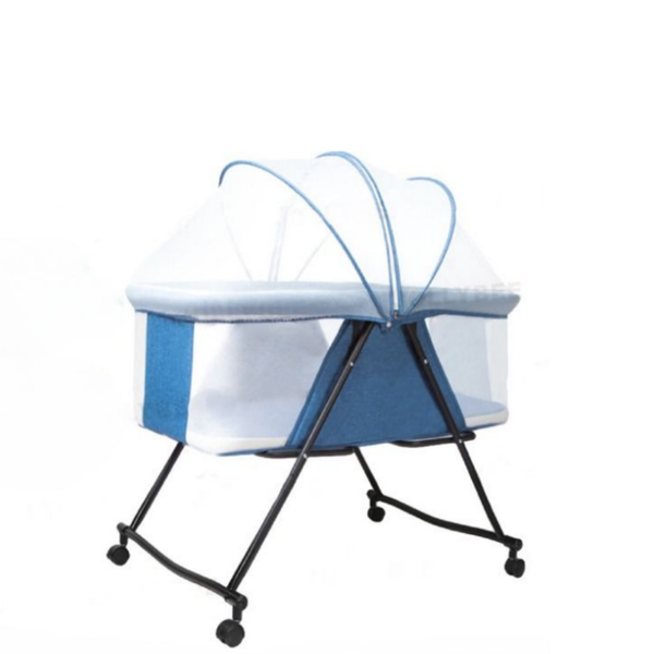 Portable breathable baby mosquito net mattress-Blue