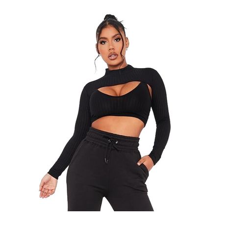 africa cut out crop top