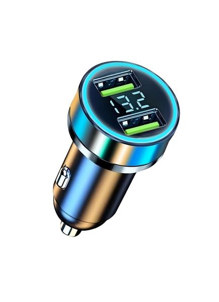 Dual Port Car Charger Fast Charge | Digital Display (Universal Fit)
