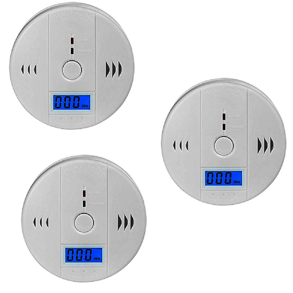 Set of 3 Carbon Monoxide Gas Detection Alarm Sensors
