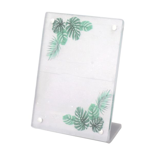 3" Magnetic Acrylic Photo Frame With Leaf Design