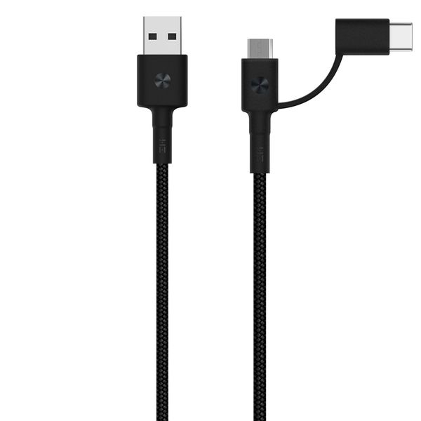 ZMI 1m - 3A 2in1 USB Type-A to MicroUSB/Type-C Adapter Quick Charge Cable