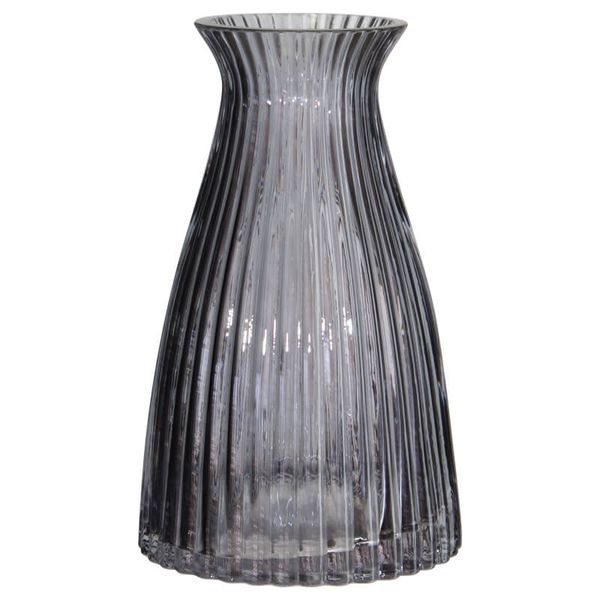 MC - Grey Ribbed Vase