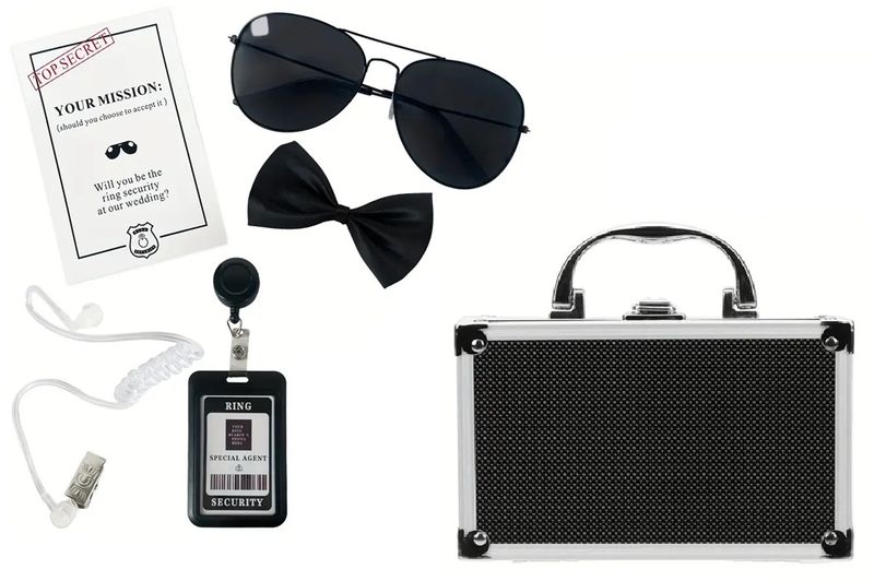 Ring Security Wedding Ring Bearer Gifts Box Case Briefcase Suitcase Badge