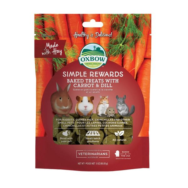 Oxbow - Simple Rewards Baked Treats with Carrot &amp; Dill 85g