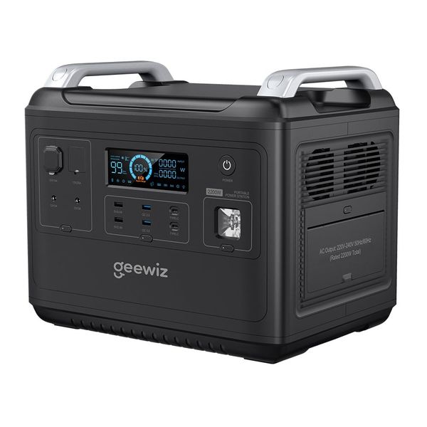 Geewiz 2200W Portable UPS Power Station Kit - 2000Wh LIFEPO4 - 3500 Cycles