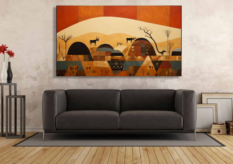 Canvas Wall Art -Homestead Harmony Abstract - IM1211