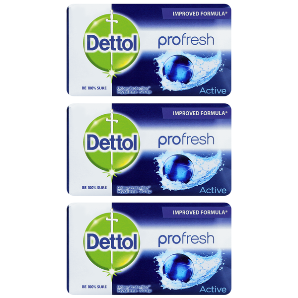 Dettol Hygiene Soap Profresh - Active - 3 x 150g