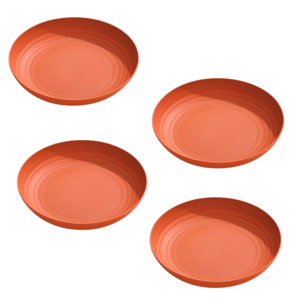 4 Pack - Round Household Snack Serving Plate
