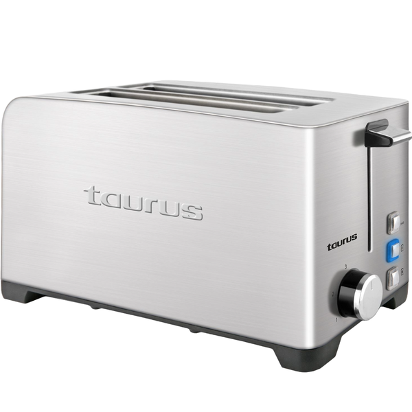 Taurus Toaster 4 Slice Stainless Steel Brushed 5 Heat Settings 1400W