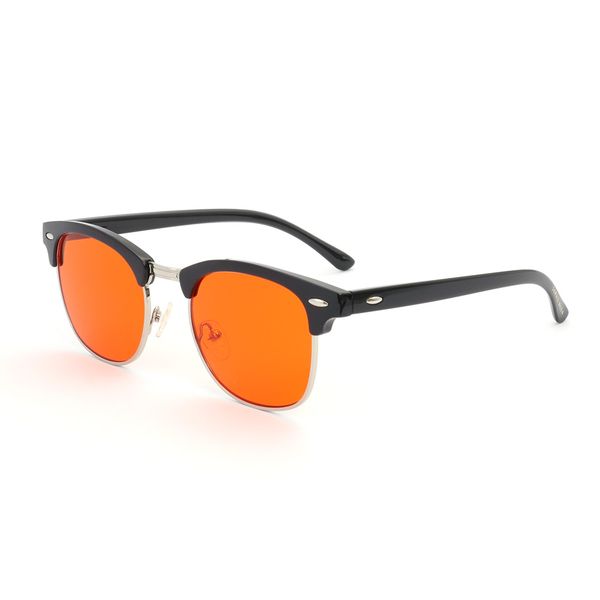 Sophie Moda Glasses: 98% Anti-Blue Light Night Sleep Red - Half Rim