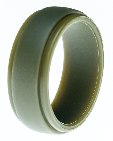 Silicone Ring - Men Single Olive Green