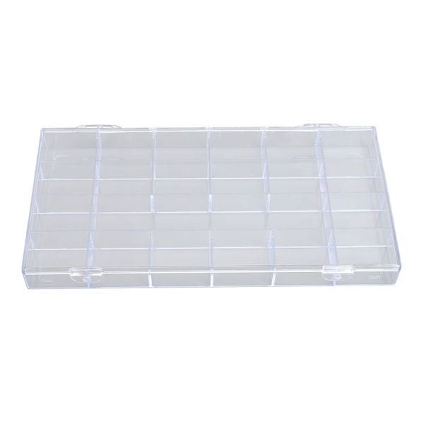 21-Grid Acrylic Nail Jewelry Storage Organizer Box