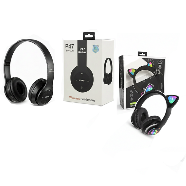 Combo Set-P47 Headphone &amp; CAT Ear Headphone