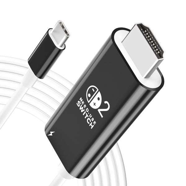USB-C to HDMI Adapter Cable with 4K Switch Dock and 100W Charging