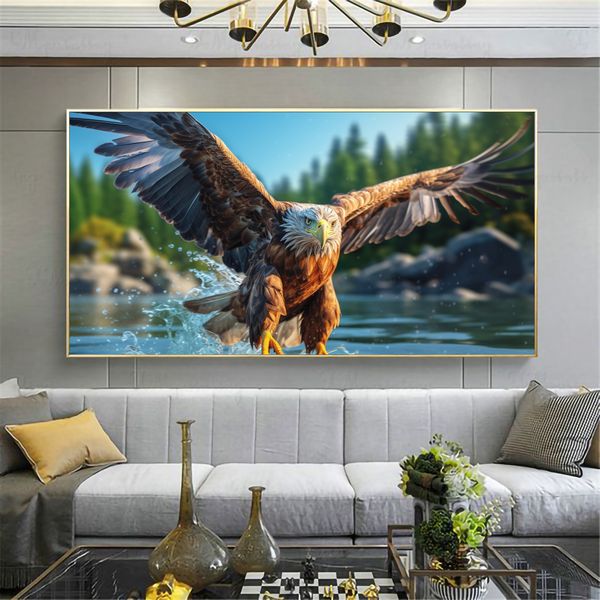 Canvas Wall Art -Waterside Ambush Abstract - 0682