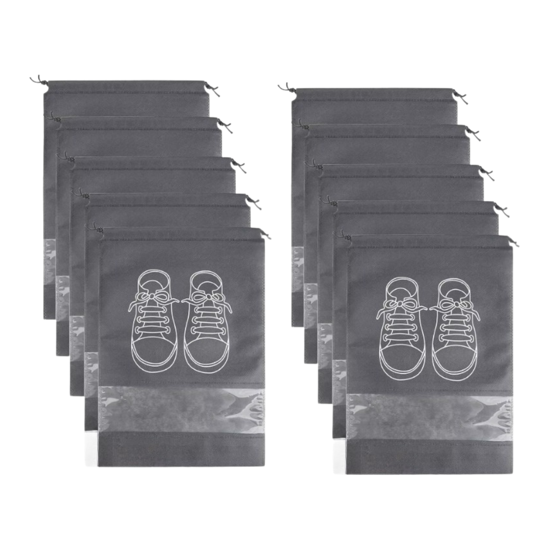 Bestby - Shoe Organizer Bags With clear Window and Drawstring -10 Pack