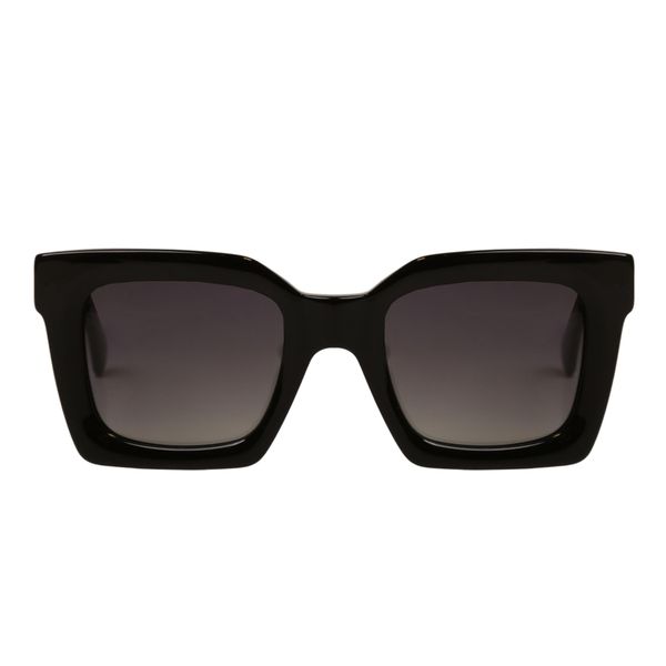Superfine Court Sunglasses Black Polarised Cat Eye