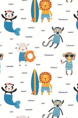 Animals At The Beach: Graph Paper Notebook, 6x9 Inch, 120 pages