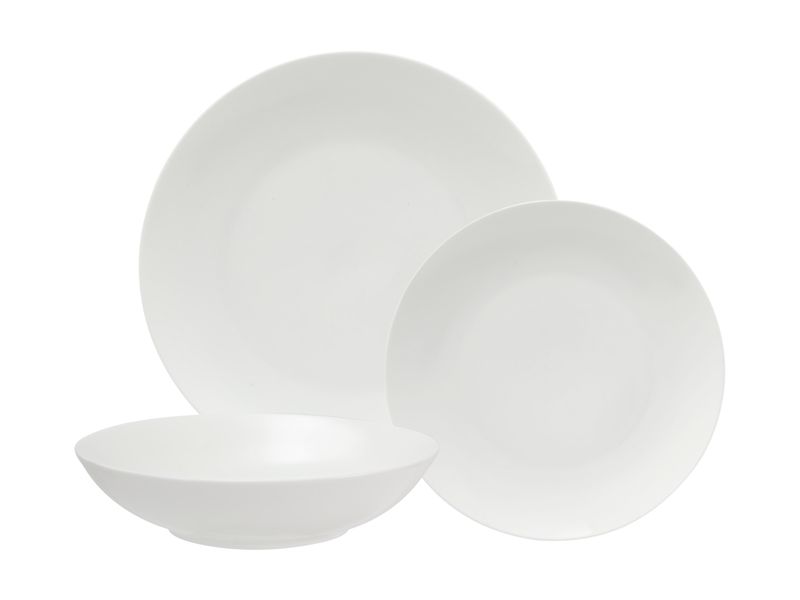 Maxwell &amp; Williams - White Basics Tribeca Coupe Dinner - Set of 18