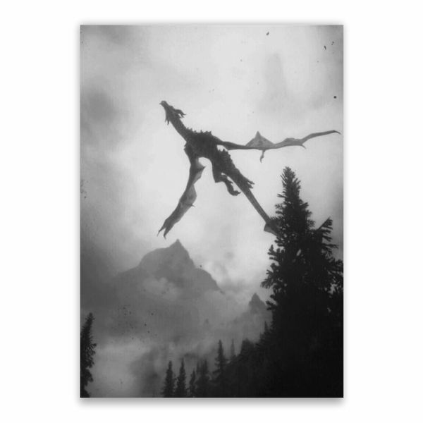 Dragon Flight Over Forest Poster - A1