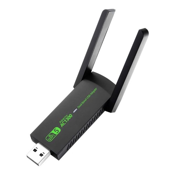 Free Driver 1300Mbps Dual Band WiFi USB Card RTL8821CU Antenna