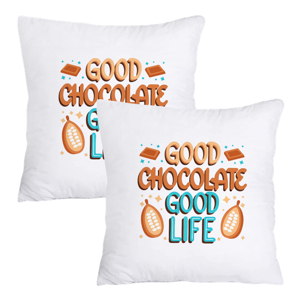 Scatter Cushion Cover Set - Good chocolate, Good life