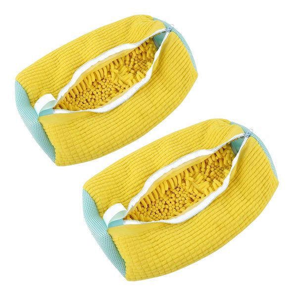 Two Yellow Shoe Washing Bags, Suitable For All kinds Of Shoe Styles