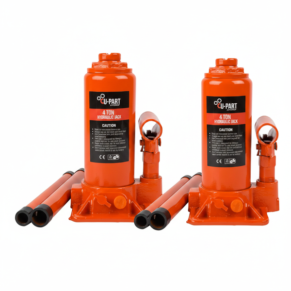 U-Part 4 Ton Hydraulic Bottle Jack for Automotive Lifting - 2 Pack