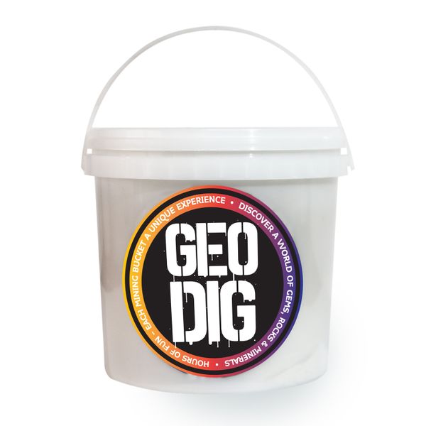GEODIG Mining Bucket. Discover a World of Gems - Rocks and Minerals