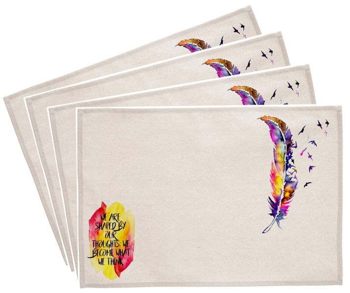 PepperSt Placemat Set - Shaped By Our Thoughts... (Set of 4)