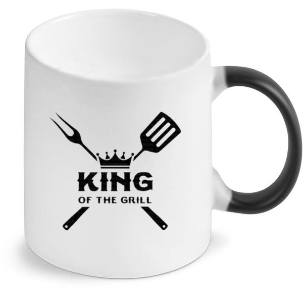 King of The Grill Birthday Christmas Magic Colour Changing Gift Mug