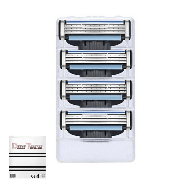 Razor Blades - Replacement Blades Compatible with Gillette Mach3 - 4 Pack