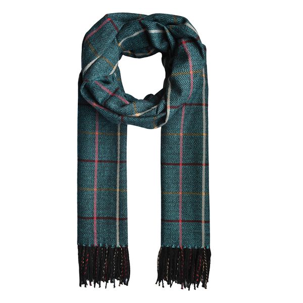 Lily &amp; Rose Fine Checkered Print Tasselled Scarf