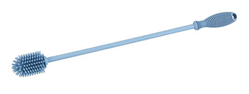 Wenko - Silicone Washing Up &amp; Bottle Brush - Blue - 38Cm