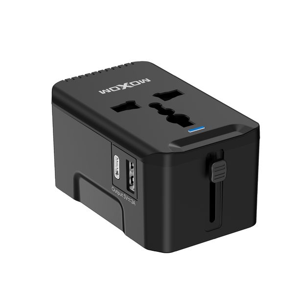 Universal Travel Adapter Charger AC Plug USA/EU/UK/AU/USB Moxom MX-HC185