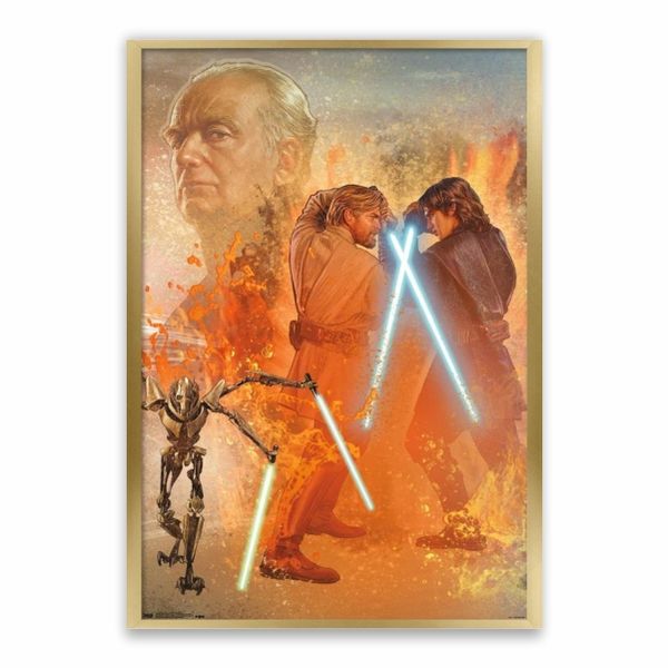 Obi-Wan Vs Luke Skywalker Poster - A1