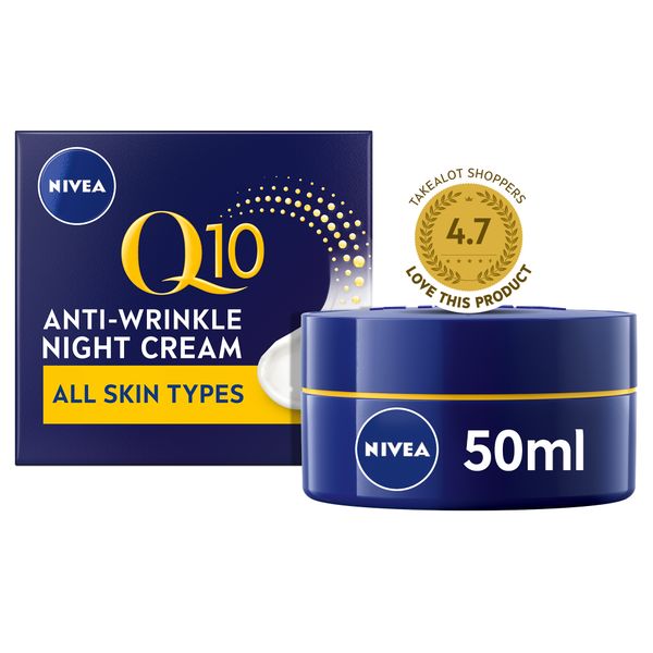 NIVEA Q10 Anti-Wrinkle Power Revitalising Night Cream, Face Cream, 50ml