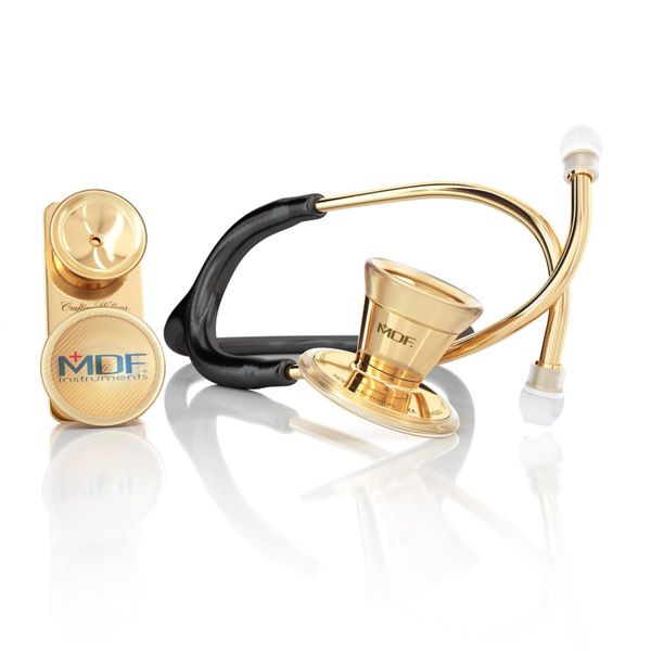 Procardial Stainless Steel Adult Pediatric Stethoscope Blackgold